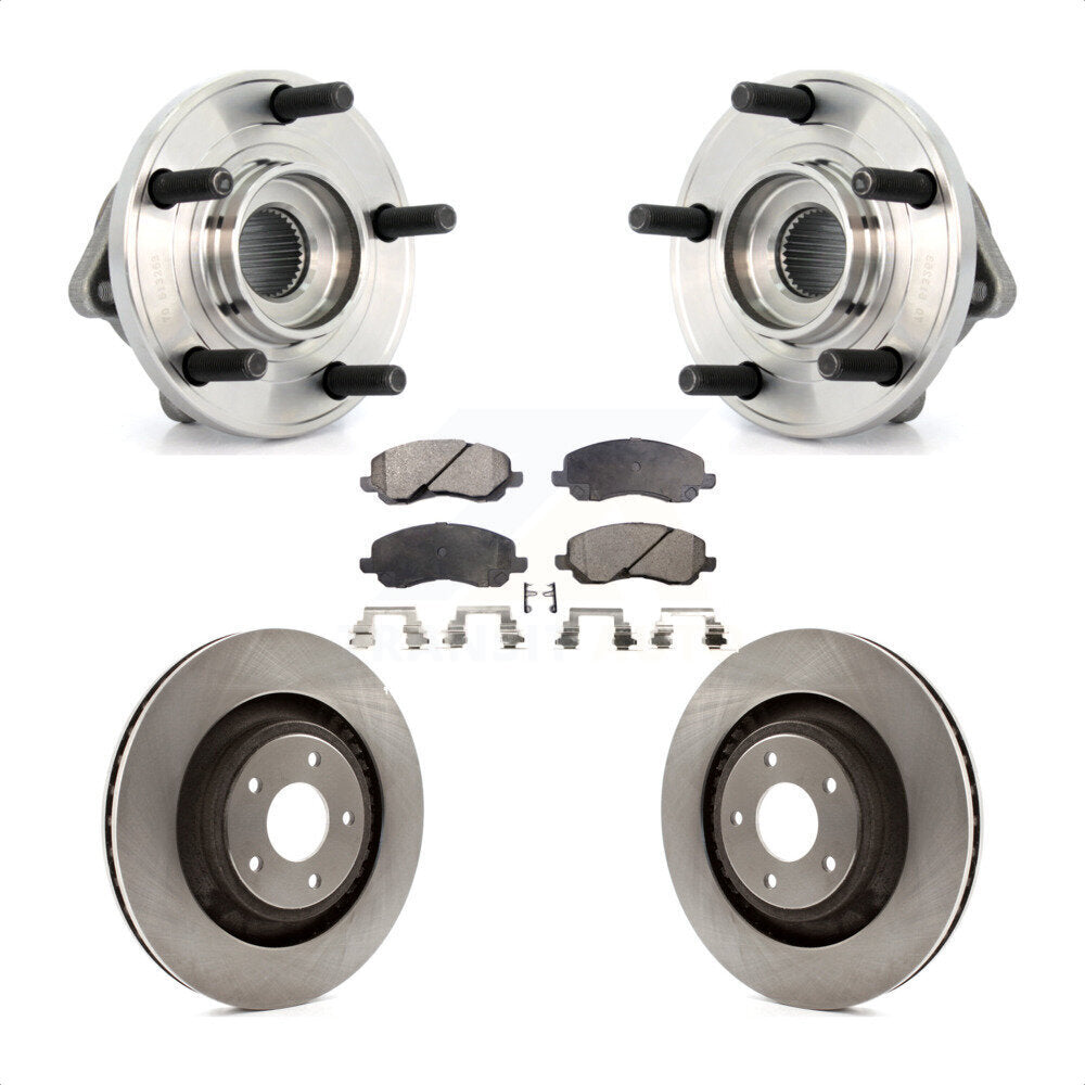 Hub Bearing Brake Rotor And Pad Front Kit For Chrysler 200 Dodge Caliber Avenger