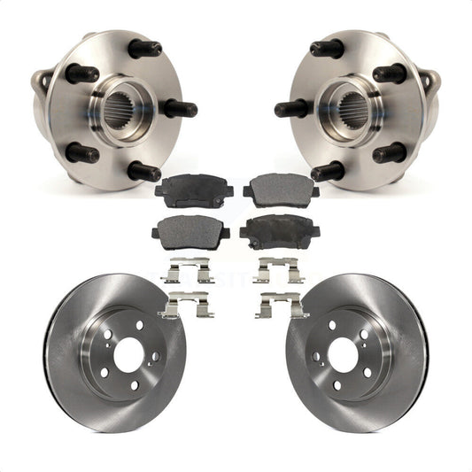 Hub Bearing Assembly Disc Brake Rotor & Pad Front Kit For 2004-2009 Toyota Prius