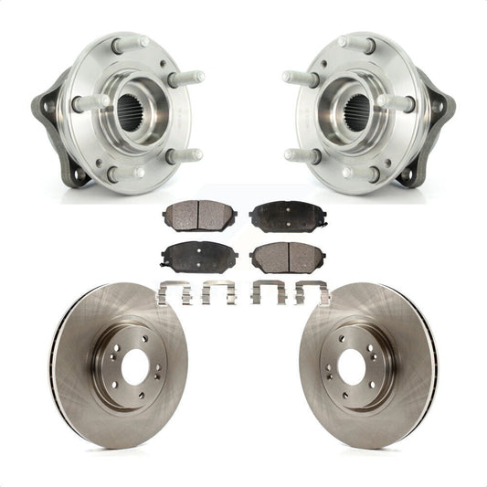 Hub Bearing Assembly Brake Rotor & Pads Front Kit For 2007-2012 Hyundai Veracruz