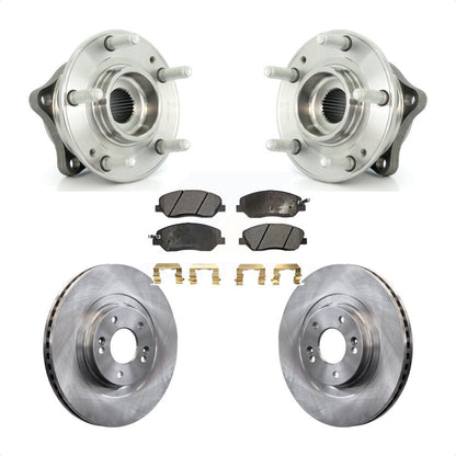 Hub Bearing Assembly Disc Brake Rotor Pad Front Kit For Hyundai Santa Fe XL 3.3L
