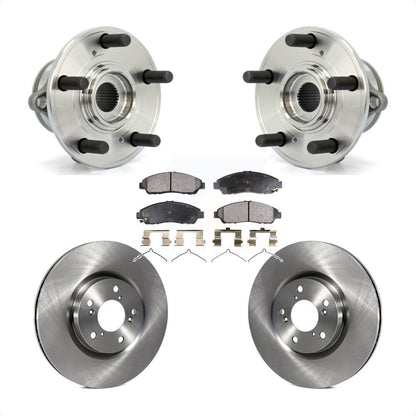 Hub Bearing Assembly Brake Rotor And Pad Front Kit For Honda Pilot Acura MDX ZDX
