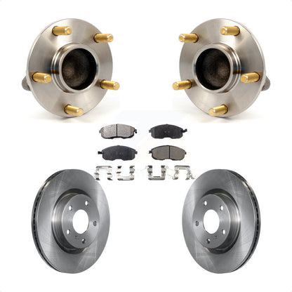 Hub Bearing Assembly Disc Brake Rotor Pad Front Kit For Nissan 350Z INFINITI G35