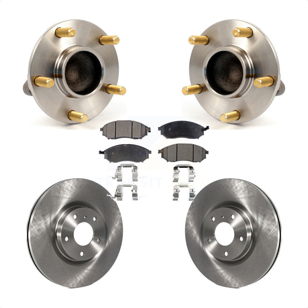 Hub Bearing Assembly Disc Brake Rotor Pad Front Kit For INFINITI G35 Nissan 350Z