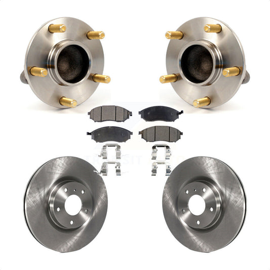 Hub Bearing Assembly Disc Brake Rotor Pad Front Kit For INFINITI G35 Nissan 350Z