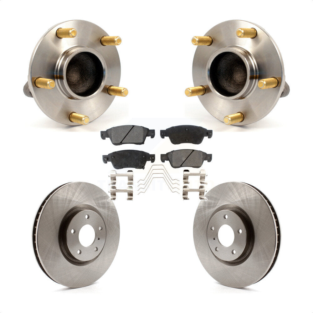 Hub Bearing Assembly Disc Brake Rotor And Ceramic Pad Front Kit For INFINITI G35