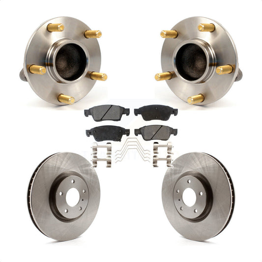 Hub Bearing Assembly Disc Brake Rotor And Ceramic Pad Front Kit For INFINITI G35