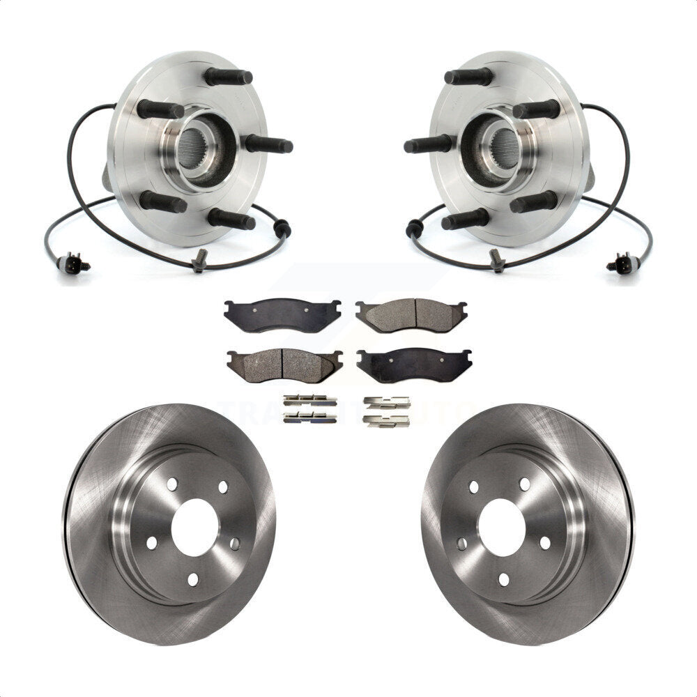 Hub Bearing Assembly Disc Brake Rotors And Pads Front Kit For 2006 Dodge Durango