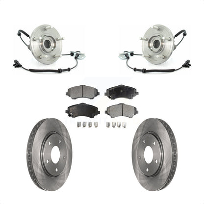 Hub Bearing Brake Rotor & Pads Front Kit For Dodge Grand Caravan Chrysler Town