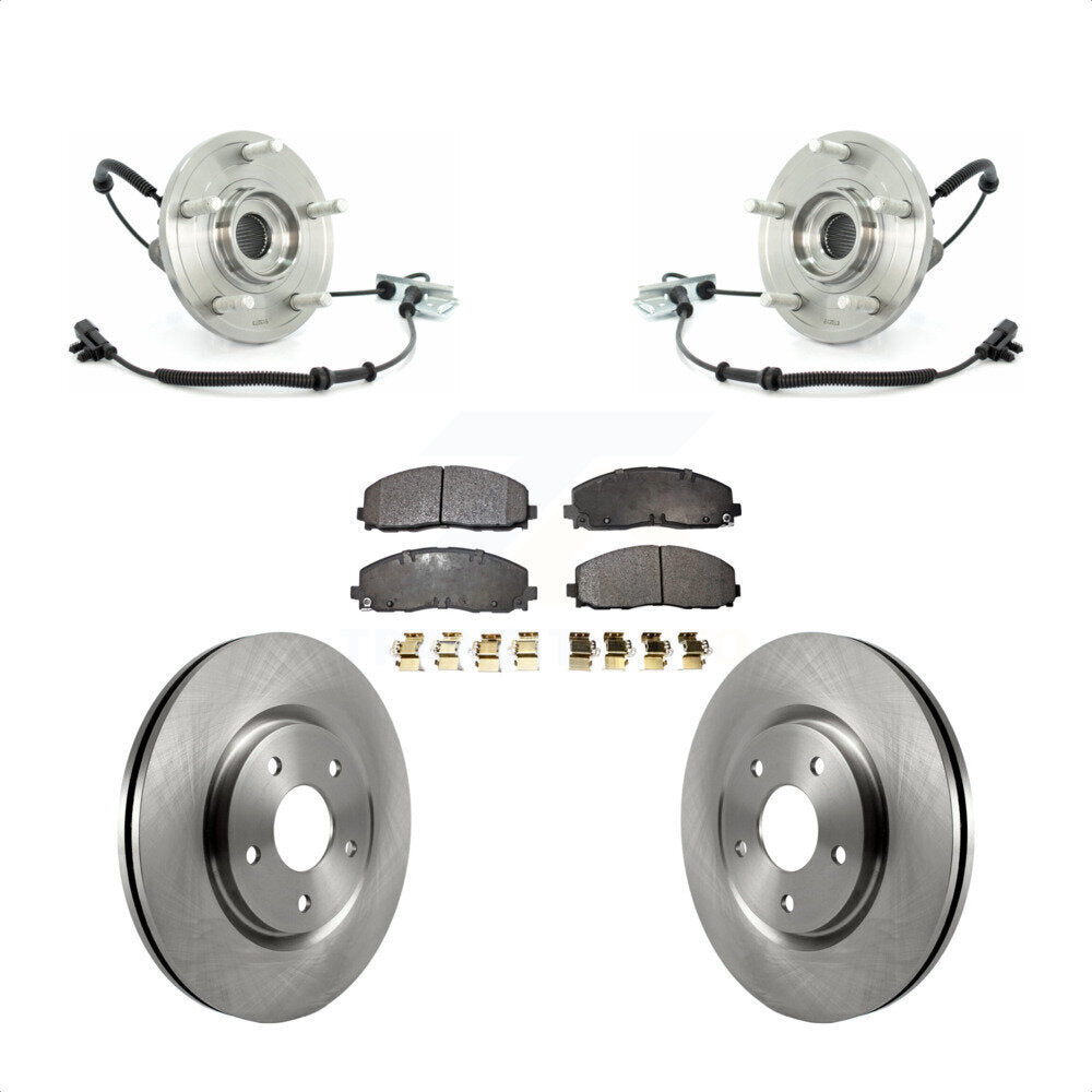 Hub Bearing Assembly Disc Brake Rotors And Pads Front Kit For Volkswagen Routan