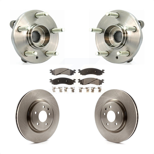 Hub Bearing Assembly Brake Rotor And Pad Front Kit For 2010-2012 Ford Taurus SHO