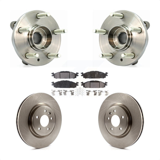 Hub Bearing Disc Brake Rotor Pads Front Kit For Ford Flex Taurus Lincoln MKT MKS