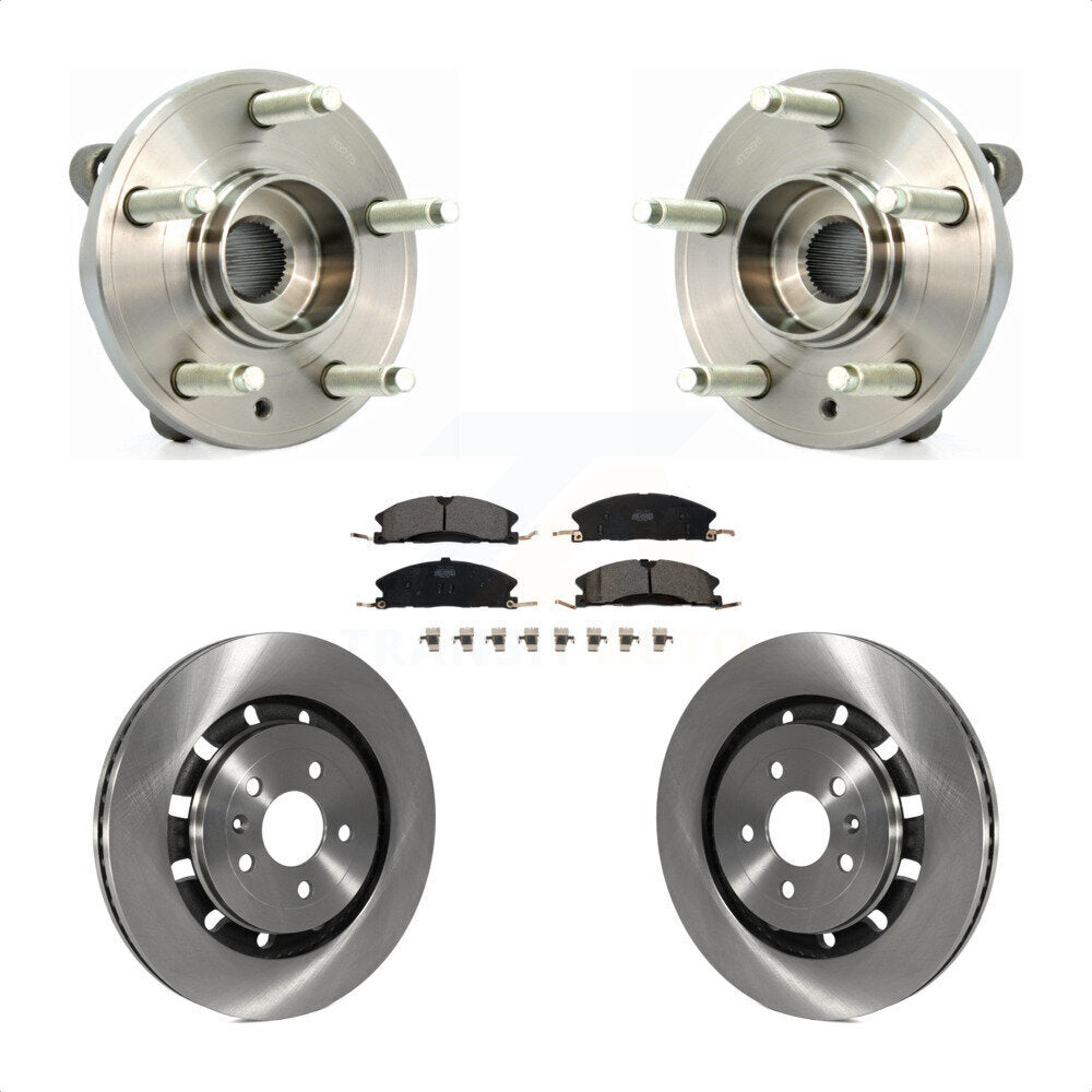 Hub Bearing Disc Brake Rotor Pads Front Kit For Ford Flex Taurus Lincoln MKT MKS