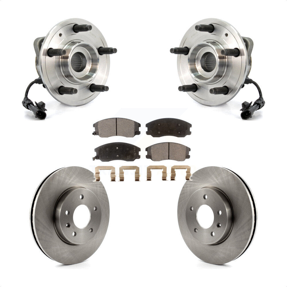 Hub Bearing Brake Rotor Pads Front Kit For Chevrolet Equinox Pontiac Torrent Vue
