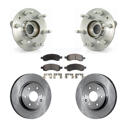 Hub Bearing Brake Rotor And Pad Front Kit For GMC Acadia Buick Enclave Chevrolet