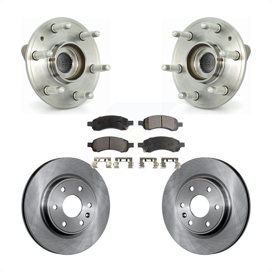 Hub Bearing Brake Rotor And Pad Front Kit For GMC Acadia Buick Enclave Chevrolet