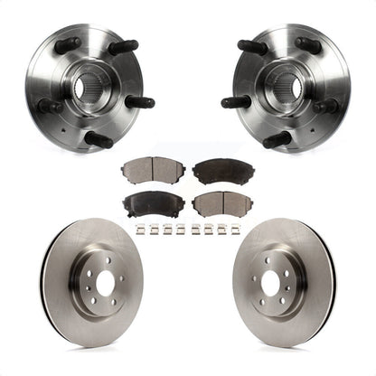Hub Bearing Assembly Brake Rotor & Pad Front Kit For 2012-2013 Cadillac CTS 6.2L