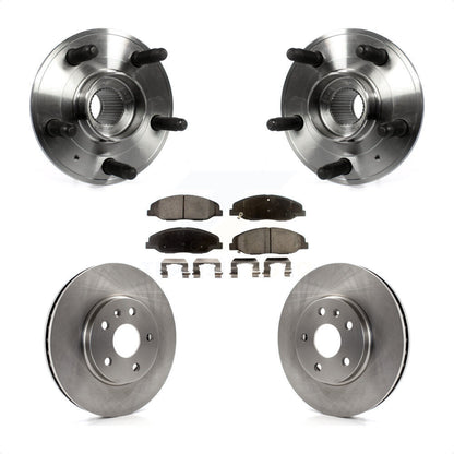 Hub Bearing Assembly Brake Rotor & Pad Front Kit For 2012-2013 Cadillac CTS 6.2L