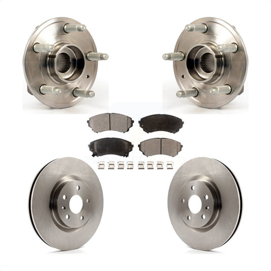 Hub Bearing Assembly Disc Brake Rotor And Ceramic Pad Front Kit For Cadillac CTS