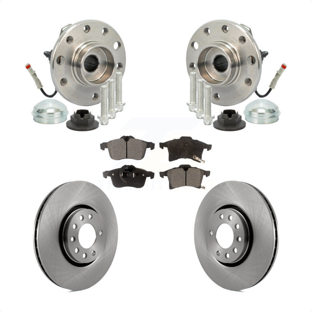 Hub Bearing Assembly Disc Brake Rotor & Pad Front Kit For 2008-2009 Saturn Astra