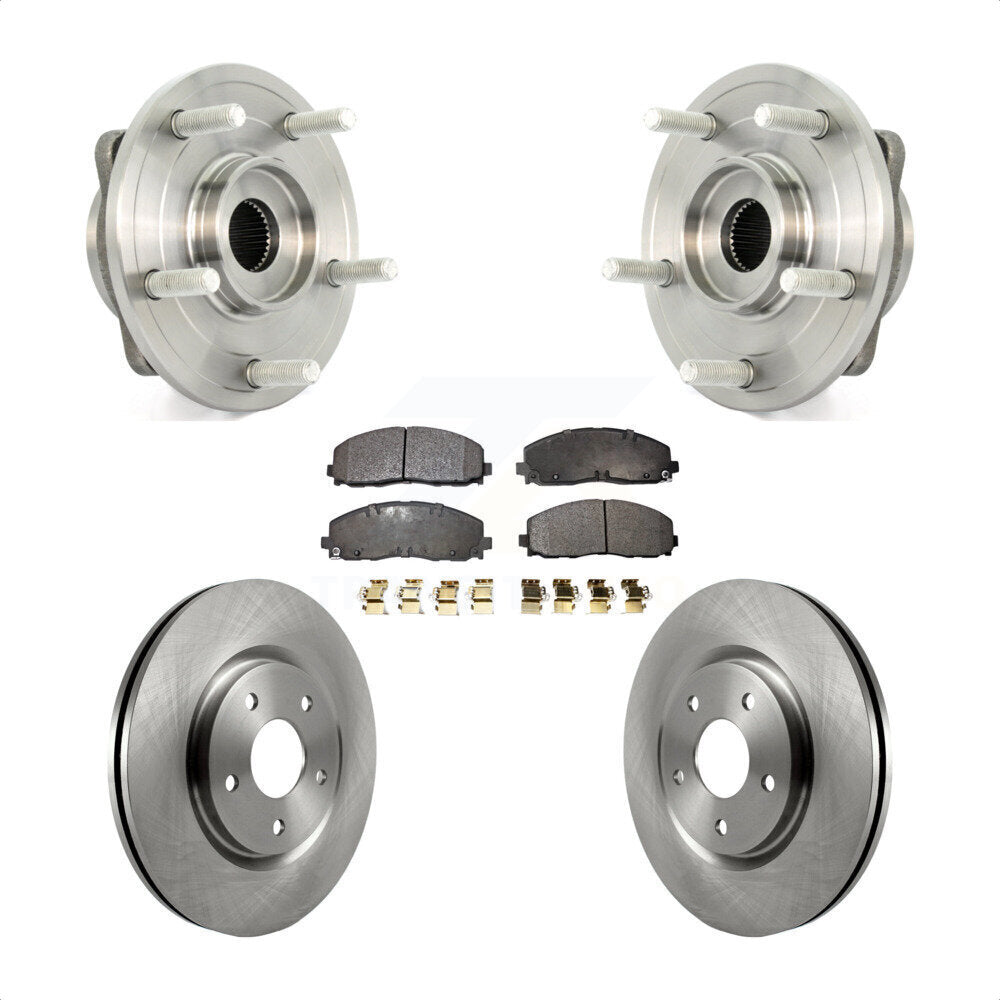 Hub Bearing Assembly Disc Brake Rotors And Pads Front Kit For Dodge Journey