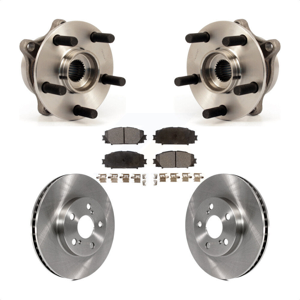 Hub Bearing Disc Brake Rotor Pad Front Kit For Toyota Prius Lexus CT200h Plug-In