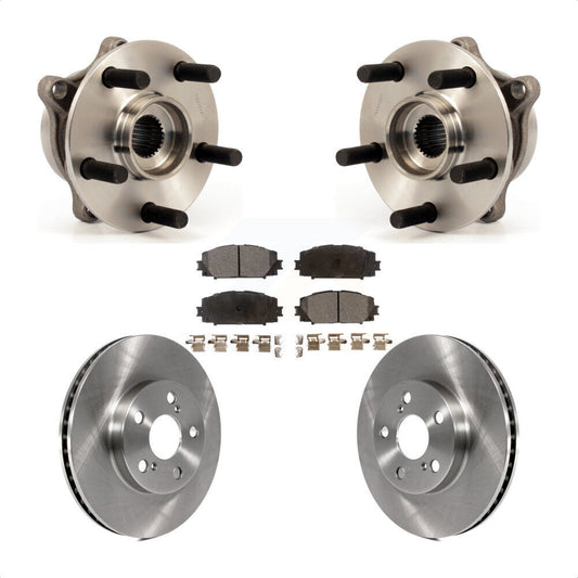 Hub Bearing Disc Brake Rotor Pad Front Kit For Toyota Prius Lexus CT200h Plug-In