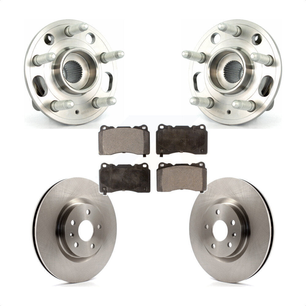 Hub Bearing Assembly Disc Brake Rotor Pad Front Kit For Buick Regal Cadillac XTS