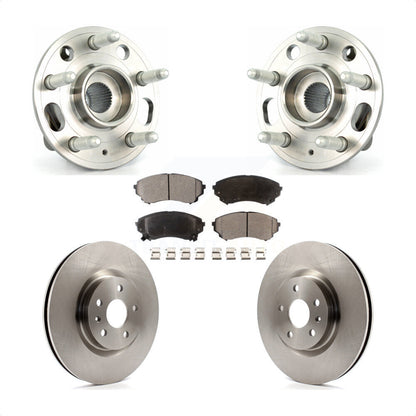 Hub Bearing Brake Rotor Pad Front Kit For 14 Cadillac CTS With Heavy Duty Brakes
