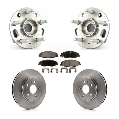 Hub Bearing Brake Rotor Pad Front Kit For Cadillac CTS Without Heavy Duty Brakes