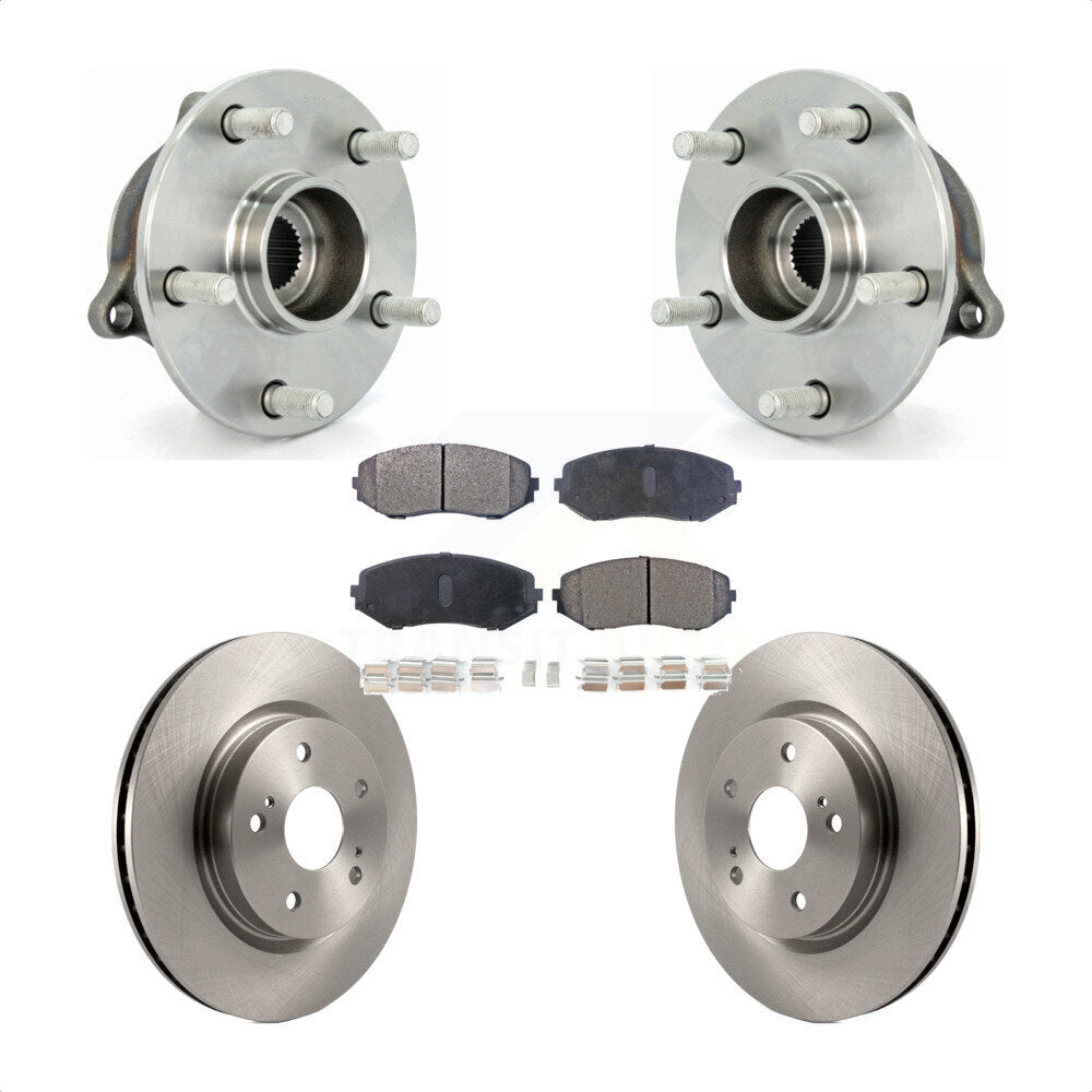 Hub Bearing Assembly Brake Rotor Pad Front Kit For 2006-2013 Suzuki Grand Vitara