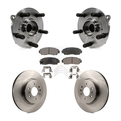 Hub Bearing Assembly Disc Brake Rotor Pads Front Kit For 2011-2014 Honda Odyssey