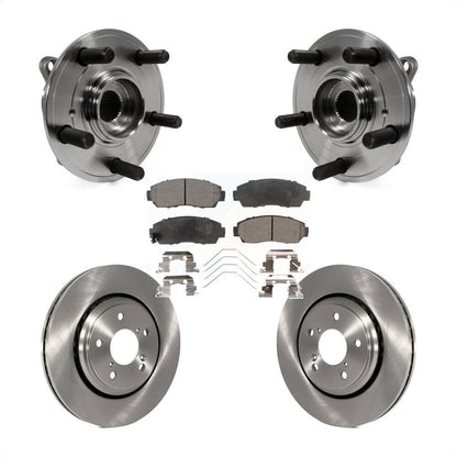 Hub Bearing Assembly Disc Brake Rotor Pads Front Kit For 2015-2017 Honda Odyssey