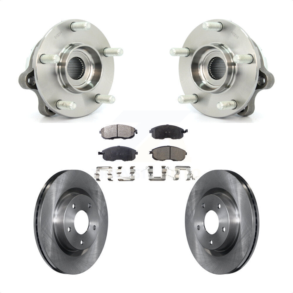 Hub Bearing Assembly Disc Brake Rotors And Pads Front Kit For Nissan Altima