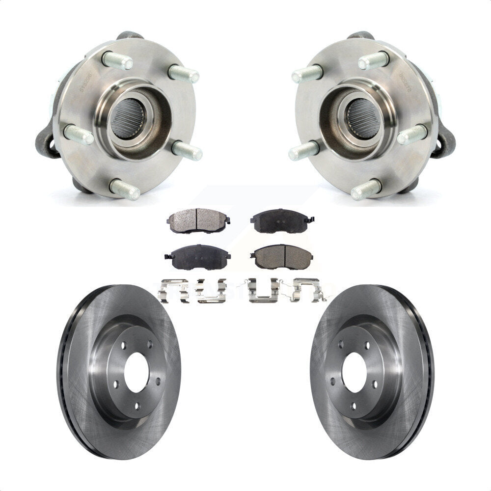 Hub Bearing Assembly Disc Brake Rotors And Pads Front Kit For Nissan Altima