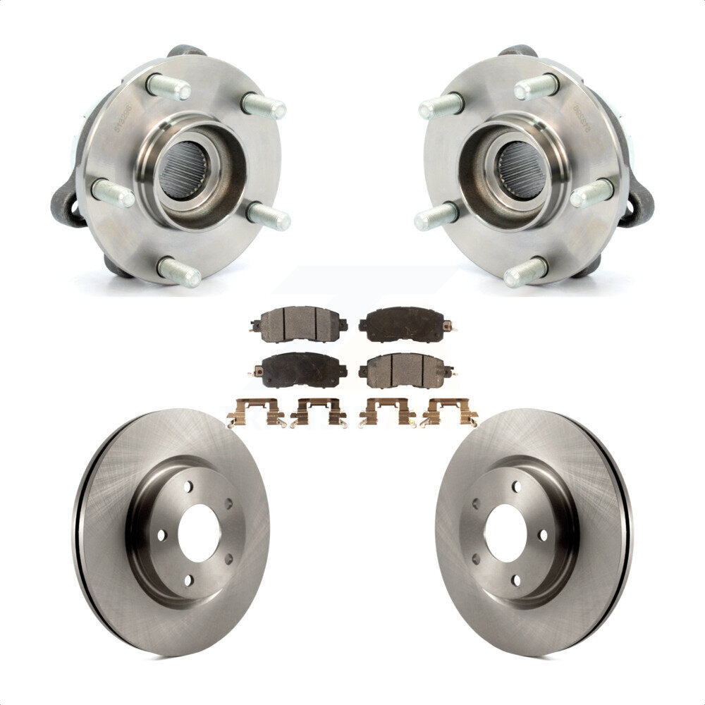 Hub Bearing Assembly Disc Brake Rotors And Pads Front Kit For Nissan Altima