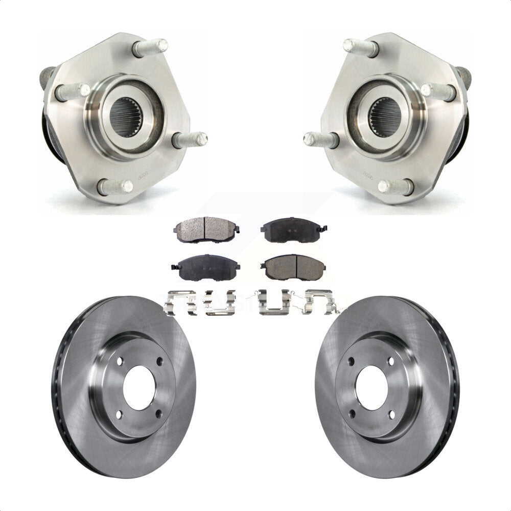 Hub Bearing Assembly Disc Brake Rotors And Pads Front Kit For Nissan Sentra