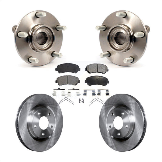 Hub Bearing Assembly Disc Brake Rotor And Pads Front Kit For Nissan Rogue Select