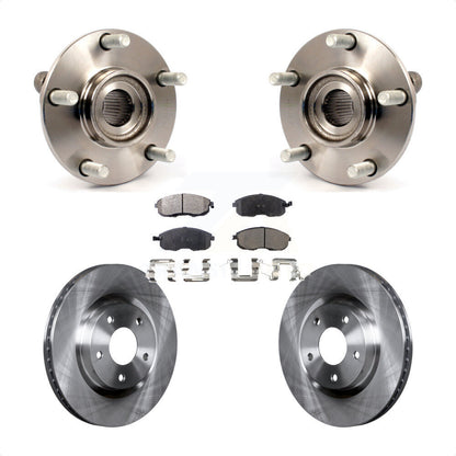 Hub Bearing Brake Rotor Pad Front Kit For 2007-2012 Nissan Sentra SE-R with 2.5L