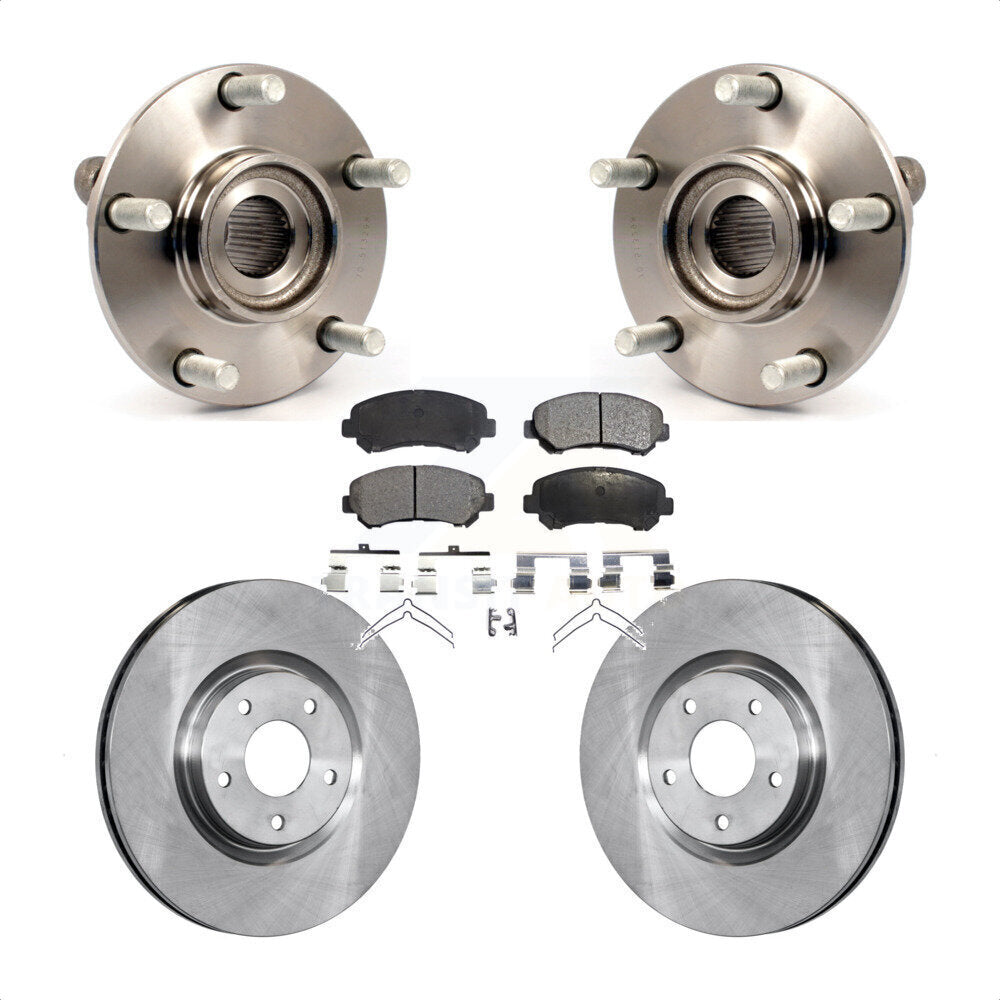 Hub Bearing Brake Rotor & Pads Front Kit For Nissan Sentra SE-R Spec V with 2.5L