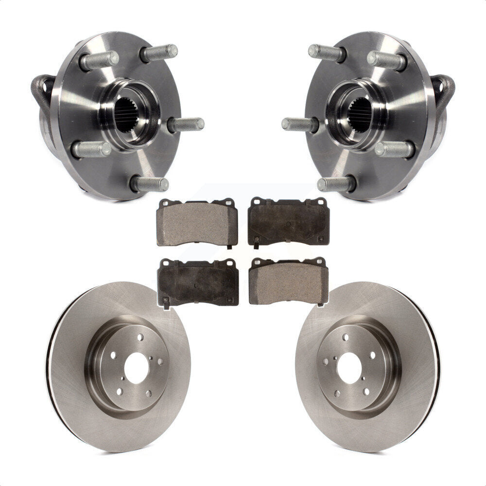 Hub Bearing Assembly Disc Brake Rotor & Pad Front Kit For Subaru Impreza WRX STI