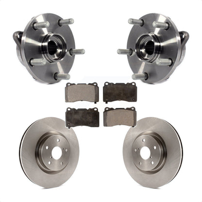 Hub Bearing Assembly Disc Brake Rotor & Pad Front Kit For Subaru Impreza WRX STI