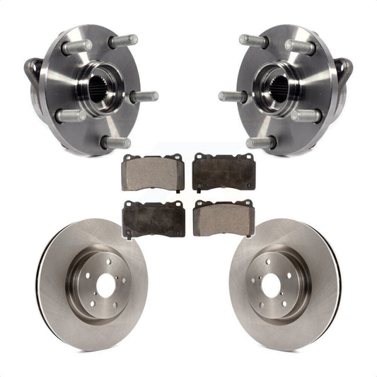 Hub Bearing Assembly Disc Brake Rotor & Pad Front Kit For Subaru Impreza WRX STI