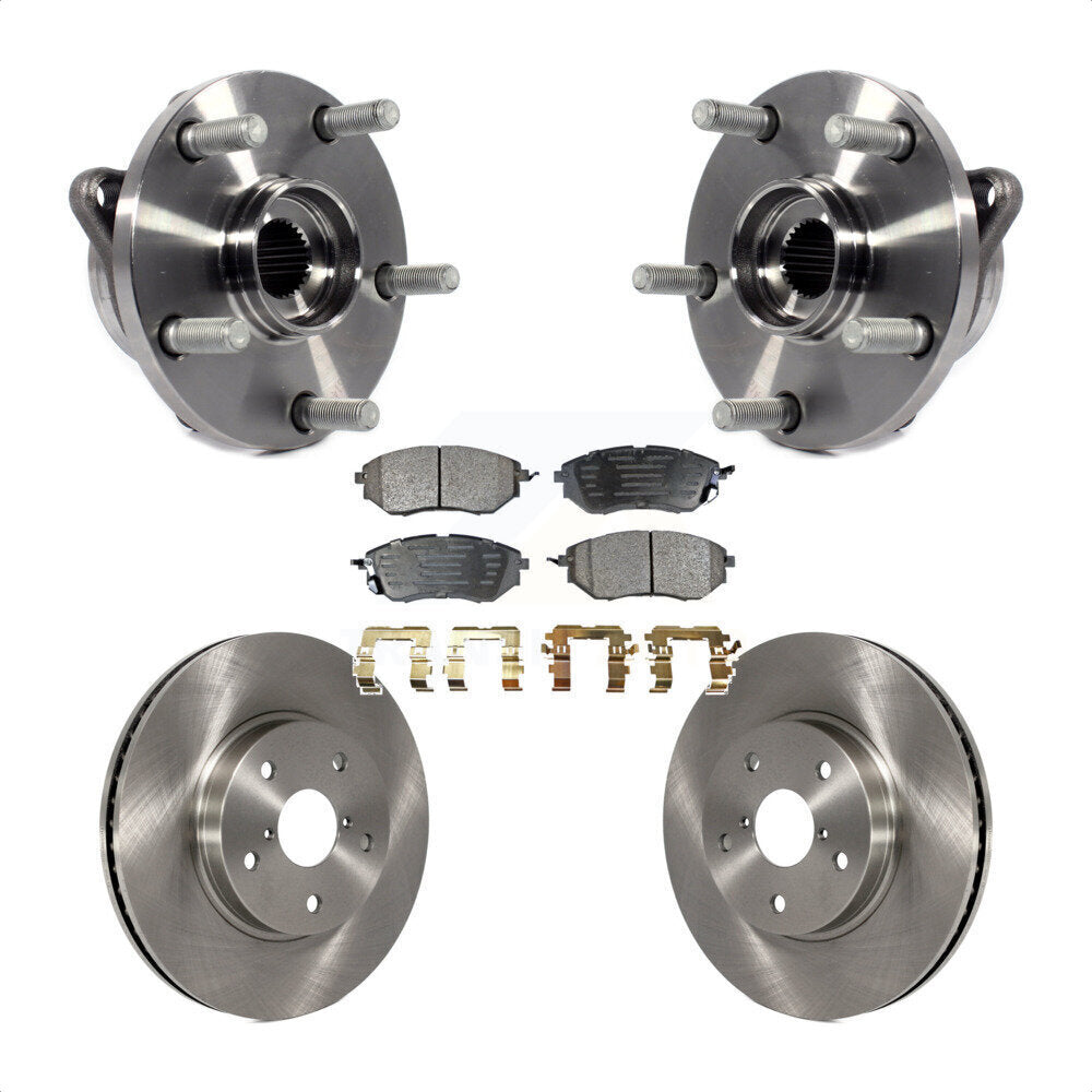 Hub Bearing Assembly Disc Brake Rotor Pads Front Kit For 2015 Subaru Legacy 2.5L