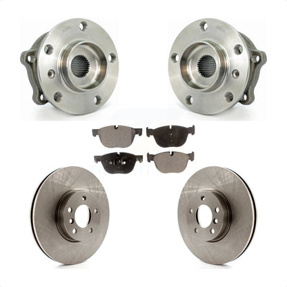 Hub Bearing Assembly Disc Brake Rotors And Ceramic Pads Front Kit For BMW X5 X6