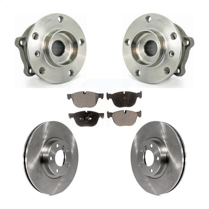 Hub Bearing Assembly Brake Rotor & Pads Front Kit For BMW X5 X6 M12 X 1.5 Thread
