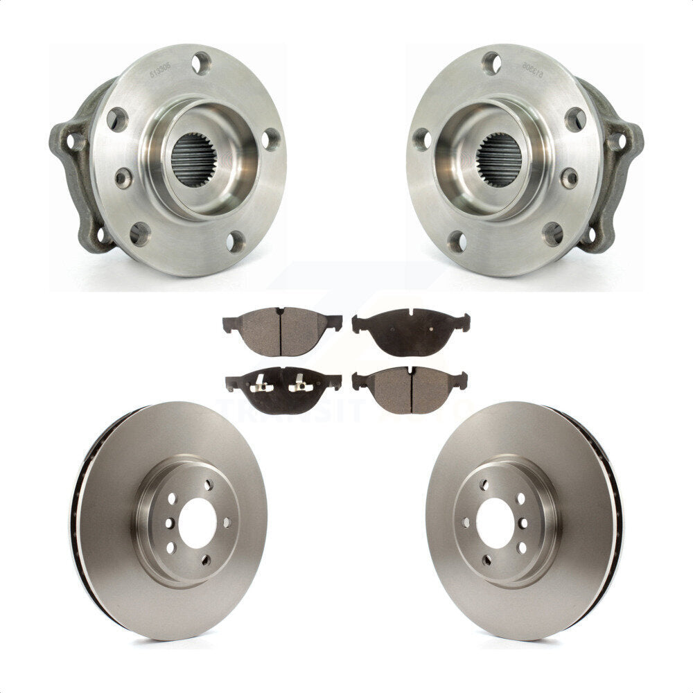 Hub Bearing Assembly Disc Brake Rotor And Pads Front Kit For BMW X5 X6 xDrive50i