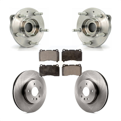 Hub Bearing Assembly Disc Brake Rotor And Ceramic Pad Front Kit For Cadillac ATS
