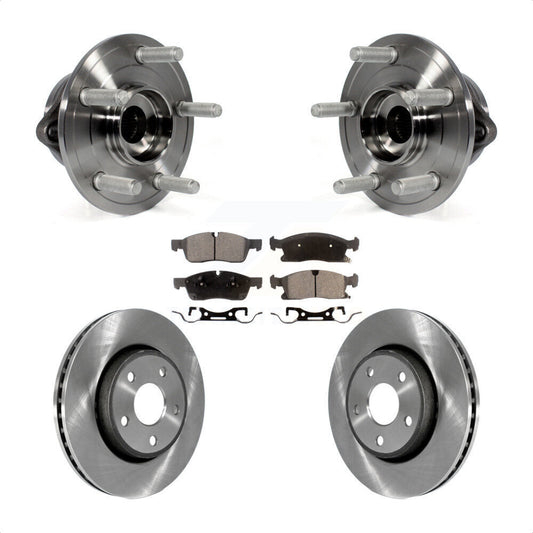 Hub Bearing Disc Brake Rotor Pad Front Kit For Jeep Grand Cherokee Dodge Durango