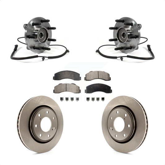 Hub Bearing Assembly Disc Brake Rotors And Ceramic Pads Front Kit For Ford F-150
