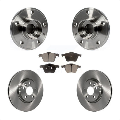 Hub Bearing Assembly Disc Brake Rotors And Ceramic Pads Front Kit For Volvo V70